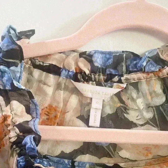 Rebecca Taylor silk floral blouse 0 - Picture 3 of 5